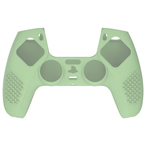 PlayVital White Ergonomic Stick Caps Thumb Grips for PS5, PS4