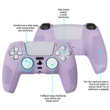 PlayVital Mauve Purple 3D Studded Edition Anti-slip Silicone Cover Skin for  5 Controller, Soft Rubber Case Protector for PS5 Wireless Controller with 6 Black Thumb Grip Caps - TDPF009