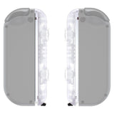 eXtremeRate Clear Replacement shell for NS Switch Joycon Strap, Custom Joy-Con Wrist Strap Housing Buttons for NS Switch - 2 Pack - UEM501