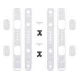 eXtremeRate Clear Replacement shell for NS Switch Joycon Strap, Custom Joy-Con Wrist Strap Housing Buttons for NS Switch - 2 Pack - UEM501