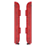 eXtremeRate Clear Red Replacement shell for NS Switch Joycon Strap, Custom Joy-Con Wrist Strap Housing Buttons for NS Switch - 2 Pack - UEM502
