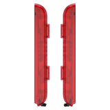 eXtremeRate Clear Red Replacement shell for NS Switch Joycon Strap, Custom Joy-Con Wrist Strap Housing Buttons for NS Switch - 2 Pack - UEM502