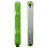 eXtremeRate Clear Green Replacement shell for NS Switch Joycon Strap, Custom Joy-Con Wrist Strap Housing Buttons for NS Switch - 2 Pack - UEM503
