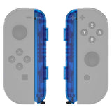eXtremeRate Clear Blue Replacement shell for NS Switch Joycon Strap, Custom Joy-Con Wrist Strap Housing Buttons for NS Switch - 2 Pack - UEM504