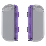 eXtremeRate Clear Atomic Purple Replacement shell for Nintendo Switch Joycon Strap, Custom Joy-Con Wrist Strap Housing Buttons for Nintendo Switch - 2 Pack - UEM505
