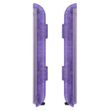 eXtremeRate Clear Atomic Purple Replacement shell for Nintendo Switch Joycon Strap, Custom Joy-Con Wrist Strap Housing Buttons for Nintendo Switch - 2 Pack - UEM505
