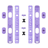 eXtremeRate Clear Atomic Purple Replacement shell for Nintendo Switch Joycon Strap, Custom Joy-Con Wrist Strap Housing Buttons for Nintendo Switch - 2 Pack - UEM505