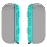 eXtremeRate Emerald Green Replacement shell for NS Switch Joycon Strap, Custom Joy-Con Wrist Strap Housing Buttons for NS Switch - 2 Pack - UEM508