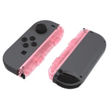 eXtremeRate Cherry Pink Replacement shell for NS Switch Joycon Strap, Custom Joy-Con Wrist Strap Housing Buttons for NS Switch - 2 Pack - UEM509