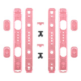 eXtremeRate Cherry Pink Replacement shell for NS Switch Joycon Strap, Custom Joy-Con Wrist Strap Housing Buttons for NS Switch - 2 Pack - UEM509