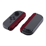 eXtremeRate Scarlet Red Soft Touch Replacement shell for Nintendo Switch Joycon Strap, Custom Joy-Con Wrist Strap Housing Buttons for Nintendo Switch - 2 Pack - UEP302