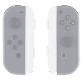 eXtremeRate White Soft Touch Replacement shell for Nintendo Switch Joycon Strap, Custom Joy-Con Wrist Strap Housing Buttons for Nintendo Switch - 2 Pack - UEP303