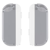 eXtremeRate White Soft Touch Replacement shell for Nintendo Switch Joycon Strap, Custom Joy-Con Wrist Strap Housing Buttons for Nintendo Switch - 2 Pack - UEP303