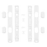 eXtremeRate White Soft Touch Replacement shell for Nintendo Switch Joycon Strap, Custom Joy-Con Wrist Strap Housing Buttons for Nintendo Switch - 2 Pack - UEP303