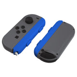 eXtremeRate Blue Soft Touch Replacement shell for NS Switch Joycon Strap, Custom Joy-Con Wrist Strap Housing Buttons for NS Switch - 2 Pack - UEP305