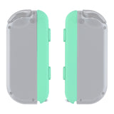 eXtremeRate Mint Green Touch Replacement shell for Nintendo Switch Joycon Strap, Custom Joy-Con Wrist Strap Housing Buttons for Nintendo Switch - 2 Pack - UEP308