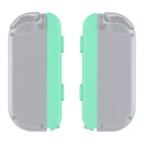eXtremeRate Mint Green Replacement shell for Nintendo Switch Joycon Strap, Custom Joy-Con Wrist Strap Housing Buttons for Nintendo Switch - 2 Pack - UEP308