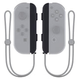 eXtremeRate Black Soft Touch Replacement shell for Nintendo Switch Joycon Strap, Custom Joy-Con Wrist Strap Housing Buttons for Nintendo Switch - 2 Pack - UEP310