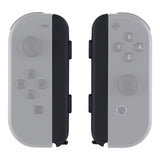 eXtremeRate Black Soft Touch Replacement shell for Nintendo Switch Joycon Strap, Custom Joy-Con Wrist Strap Housing Buttons for Nintendo Switch - 2 Pack - UEP310
