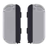 eXtremeRate Black Soft Touch Replacement shell for Nintendo Switch Joycon Strap, Custom Joy-Con Wrist Strap Housing Buttons for Nintendo Switch - 2 Pack - UEP310