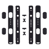 eXtremeRate Black Soft Touch Replacement shell for Nintendo Switch Joycon Strap, Custom Joy-Con Wrist Strap Housing Buttons for Nintendo Switch - 2 Pack - UEP310