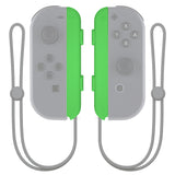 eXtremeRate Green Soft Touch Replacement shell for NS Switch Joycon Strap, Custom Joy-Con Wrist Strap Housing Buttons for NS Switch - 2 Pack - UEP312
