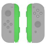 eXtremeRate Green Soft Touch Replacement shell for NS Switch Joycon Strap, Custom Joy-Con Wrist Strap Housing Buttons for NS Switch - 2 Pack - UEP312