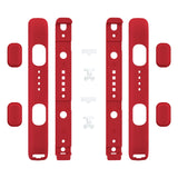 eXtremeRate Passion Red Soft Touch Replacement shell for NS Switch Joycon Strap, Custom Joy-Con Wrist Strap Housing Buttons for NS Switch - 2 Pack - UEP332