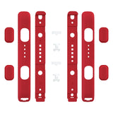 eXtremeRate Passion Red Soft Touch Replacement shell for NS Switch Joycon Strap, Custom Joy-Con Wrist Strap Housing Buttons for NS Switch - 2 Pack - UEP332