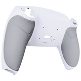 eXtremeRate White Performance Rubberized Grip Redesigned Back Shell for PS5 Controller eXtremerate RISE Remap Kit - Controller & RISE Remap Board NOT Included - UPFU6002