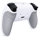 eXtremeRate White Performance Rubberized Grip Redesigned Back Shell for PS5 Controller eXtremerate RISE Remap Kit - Controller & RISE Remap Board NOT Included - UPFU6002