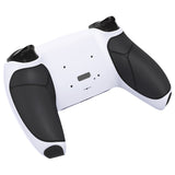eXtremeRate Black White Performance Rubberized Grip Redesigned Back Shell for PS5 Controller eXtremerate RISE Remap Kit - Controller & RISE Remap Board NOT Included - UPFU6010