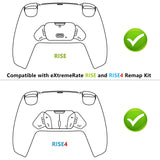 eXtremeRate White Performance Rubberized Grip Redesigned Back Shell for PS5 Controller eXtremerate RISE Remap Kit - Controller & RISE Remap Board NOT Included - UPFU6002