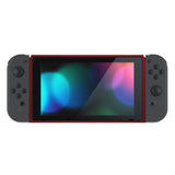 eXtremeRate Scarlet Red DIY Housing Shell for Nintendo Switch Console, Replacement Faceplate Front Frame for Nintendo Switch Console w/ Volume Up Down Power Buttons - Console NOT Included - VEP302