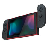 eXtremeRate Scarlet Red DIY Housing Shell for Nintendo Switch Console, Replacement Faceplate Front Frame for Nintendo Switch Console w/ Volume Up Down Power Buttons - Console NOT Included - VEP302