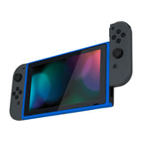 eXtremeRate Blue DIY Housing Shell for NS Switch Console, Replacement Faceplate Front Frame for NS Switch Console with Volume Up Down Power Buttons - Console NOT Included - VEP305