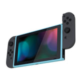 eXtremeRate Heaven Blue DIY Housing Shell for Nintendo Switch Console, Replacement Faceplate Front Frame for Nintendo Switch Console w/ Volume Up Down Power Buttons - Console NOT Included - VEP307