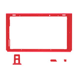 eXtremeRate Clear Red DIY Housing Shell for NS Switch Console, Replacement Faceplate Front Frame for NS Switch Console with Volume Up Down Power Buttons - Console NOT Included - VEP315