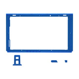 eXtremeRate Clear Blue DIY Housing Shell for NS Switch Console, Replacement Faceplate Front Frame for NS Switch Console with Volume Up Down Power Buttons - Console NOT Included - VEP317