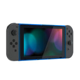 eXtremeRate Clear Blue DIY Housing Shell for NS Switch Console, Replacement Faceplate Front Frame for NS Switch Console with Volume Up Down Power Buttons - Console NOT Included - VEP317