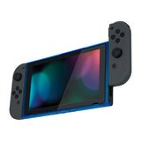 eXtremeRate Clear Blue DIY Housing Shell for NS Switch Console, Replacement Faceplate Front Frame for NS Switch Console with Volume Up Down Power Buttons - Console NOT Included - VEP317
