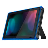 eXtremeRate Clear Blue DIY Housing Shell for NS Switch Console, Replacement Faceplate Front Frame for NS Switch Console with Volume Up Down Power Buttons - Console NOT Included - VEP317