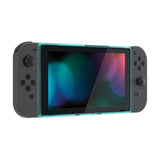 eXtremeRate Emerald Green DIY Housing Shell for NS Switch Console, Replacement Faceplate Front Frame for NS Switch Console w/ Volume Up Down Power Buttons - Console NOT Included - VEP318