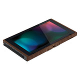 eXtremeRate Wood Grain DIY Housing Shell for NS Switch Console, Soft Touch Replacement Faceplate Front Frame for NS Switch Console with Volume Up Down Power Buttons - Console NOT Included - VES201