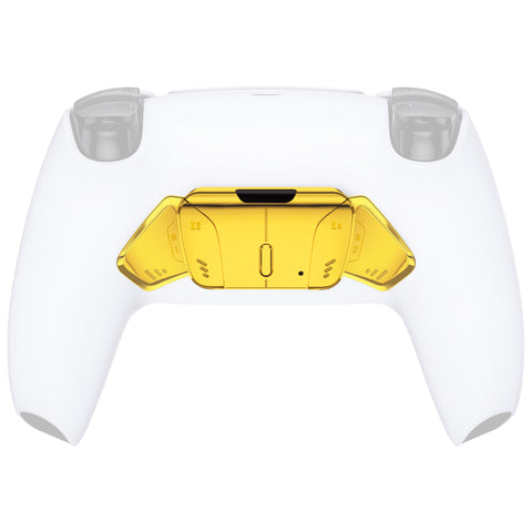 eXtremeRate Chrome Gold Replacement Redesigned K1 K2 K3 K4 Back Buttons Housing Shell for PS5 Controller eXtremeRate RISE4 Remap Kit - Controller & RISE4 Remap Board NOT Included - VPFD4001