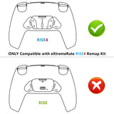 eXtremeRate Solid Black Replacement Redesigned K1 K2 K3 K4 Back Buttons Housing Shell for PS5 Controller RISE4 Remap Kit - Controller & RISE4 Remap Board NOT Included - VPFM5001