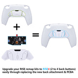 eXtremeRate Turn RISE to RISE4 Kit – Redesigned Solid White K1 K2 K3 K4 Back Buttons Housing & Remap PCB Board for PS5 Controller eXtremeRate RISE & RISE4 Remap kit - Controller & Other RISE Accessories NOT Included - VPFM5002P