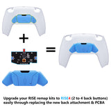 eXtremeRate Turn RISE to RISE4 Kit – Redesigned Starlight Blue K1 K2 K3 K4 Back Buttons Housing & Remap PCB Board for PS5 Controller eXtremeRate RISE & RISE4 Remap kit - Controller & Other RISE Accessories NOT Included - VPFM5005P