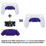 eXtremeRate Turn RISE to RISE4 Kit – Redesigned Galactic Purple K1 K2 K3 K4 Back Buttons Housing & Remap PCB Board for PS5 Controller eXtremeRate RISE & RISE4 Remap kit - Controller & Other RISE Accessories NOT Included - VPFM5006P