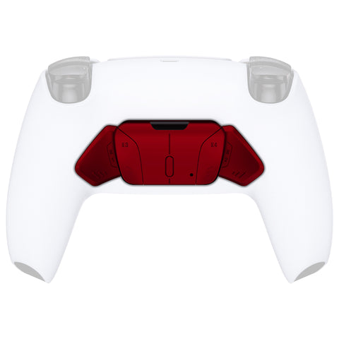 eXtremeRate Scarlet Red Replacement Redesigned K1 K2 K3 K4 Back Buttons Housing Shell for PS5 Controller eXtremeRate RISE4 Remap Kit - Controller & RISE4 Remap Board NOT Included - VPFP3002